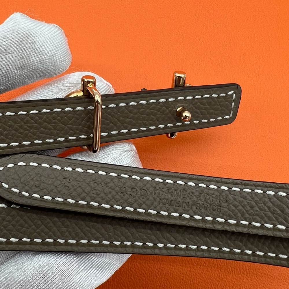 Authentic Hermes Brand New Reversible Gamma 13mm leather belt - Picture 16 of 17